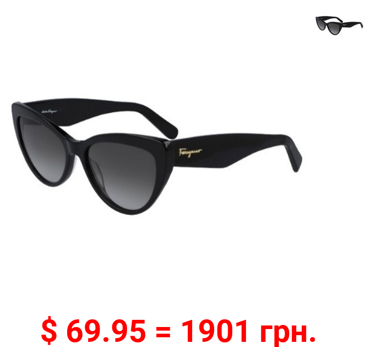 Salvatore Ferragamo Grey Cat Eye Ladies Sunglasses SF930S 001 56