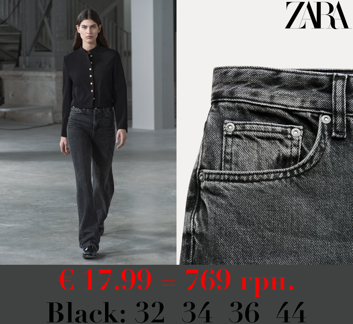 ZW COLLECTION WIDE-LEG HIGH-WAIST JEANS
