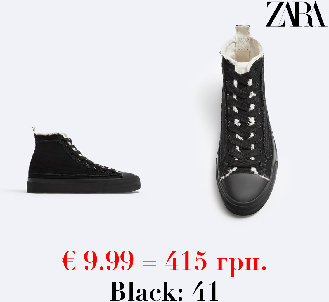 HIGH-TOP DENIM SNEAKERS