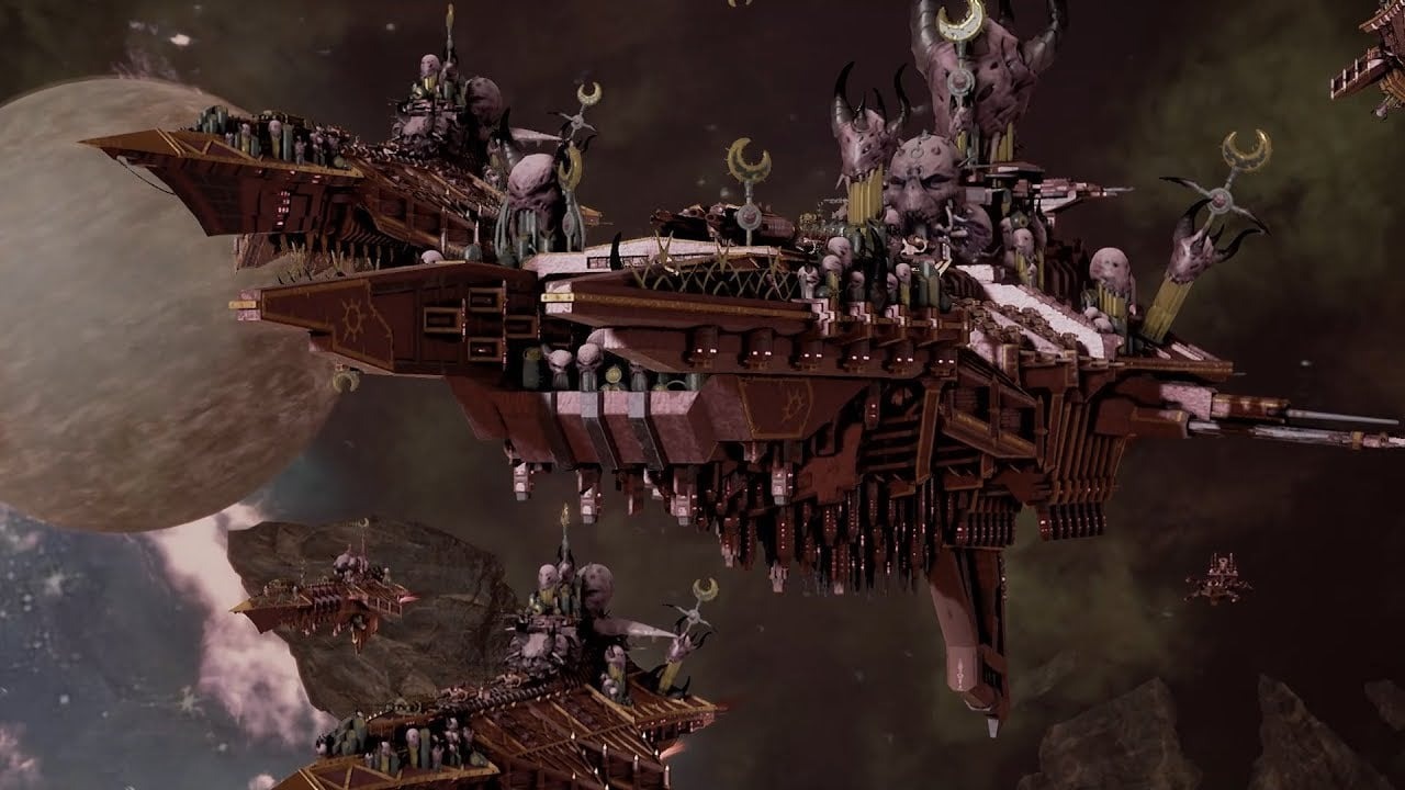 Мир армады. Warhammer 40000 Battlefleet Gothic Armada 2. Вархаммер 40000 корабли. Вархаммер 40000 флот хаоса. Космический скиталец вархаммер 40000.