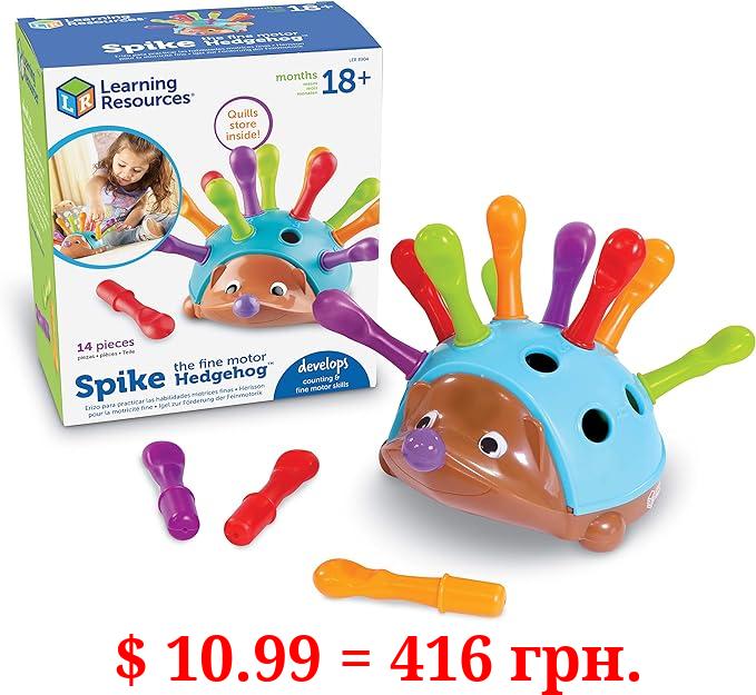 Learning Resources Spike The Fine Motor Hedgehog - Toddler Learning Toys, Fine Motor and Sensory Toys for Kids Ages 18+ Months, Montessori Toys