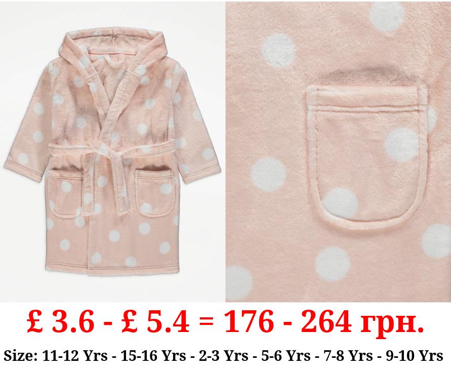Light Pink Spot Dressing Gown