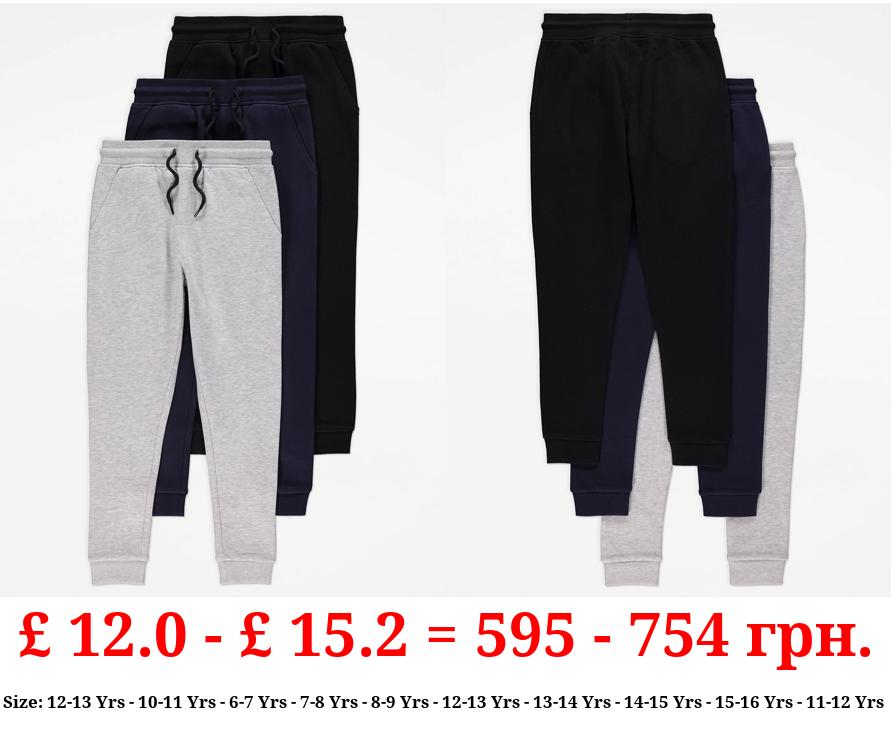 Plain Joggers 3 Pack