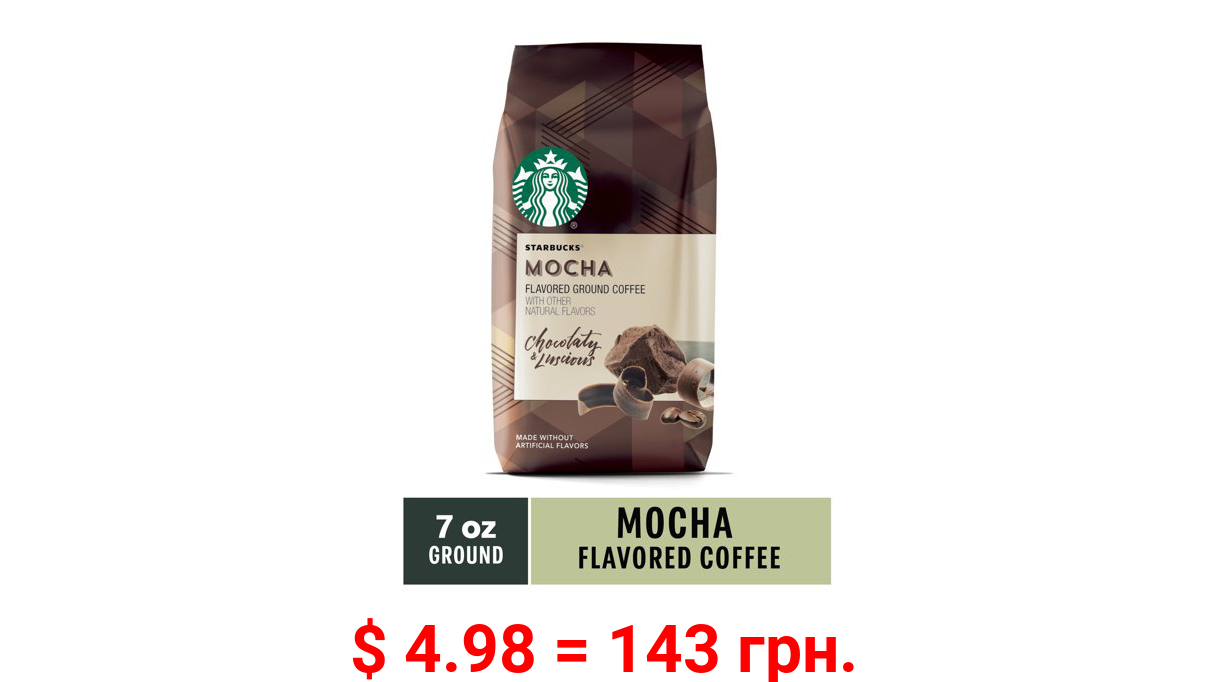 Starbucks Mocha Flavored, Ground Coffee, 7 oz
