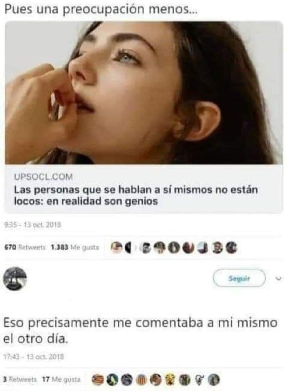 Las personas que se hablan a sí mismos no están locos