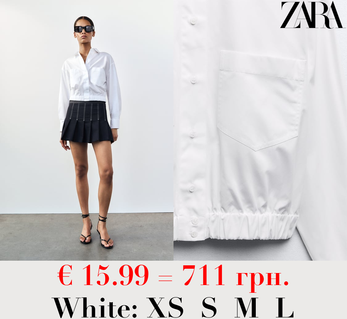 CROPPED POPLIN SHIRT