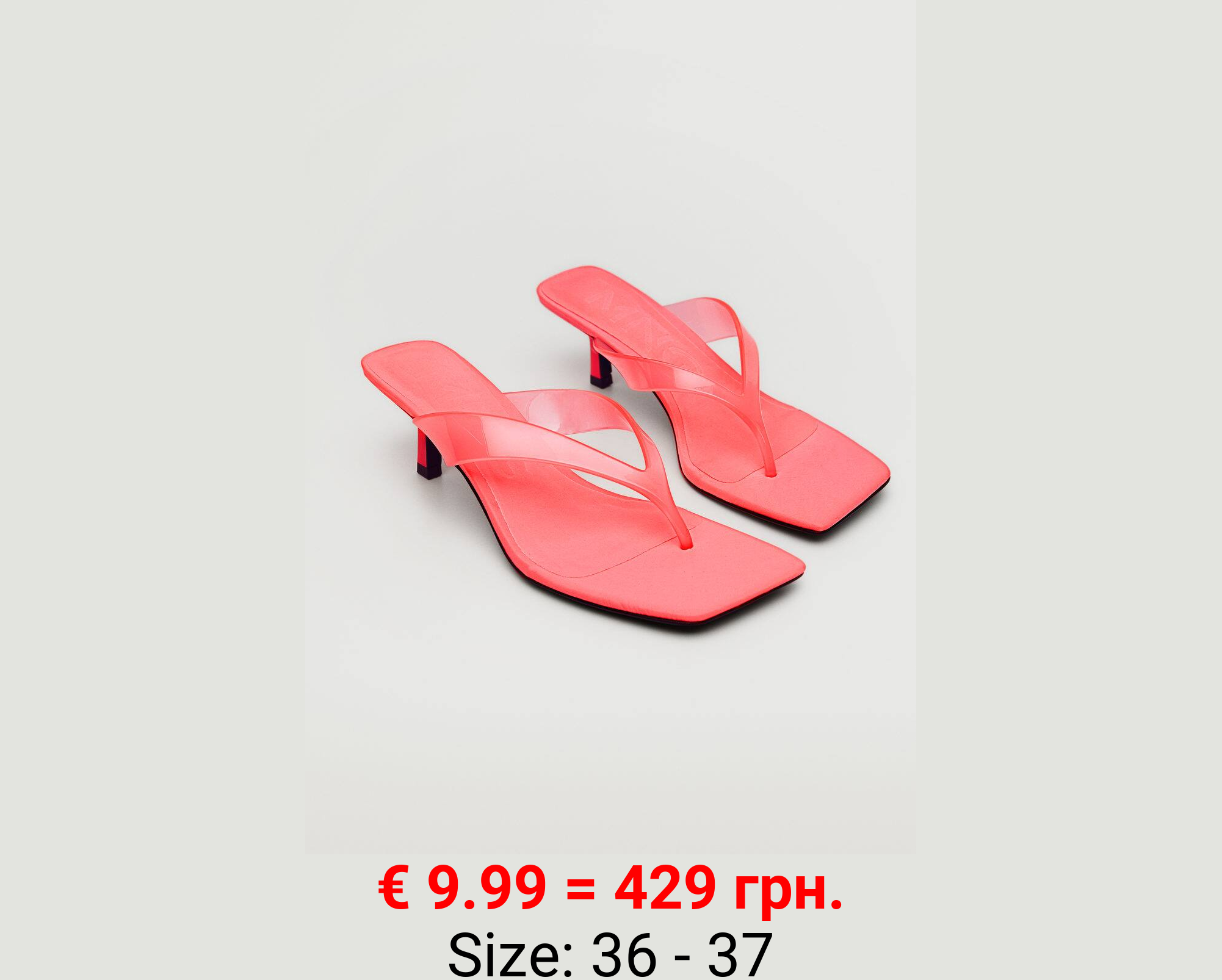 Sandalia vinilo tacón