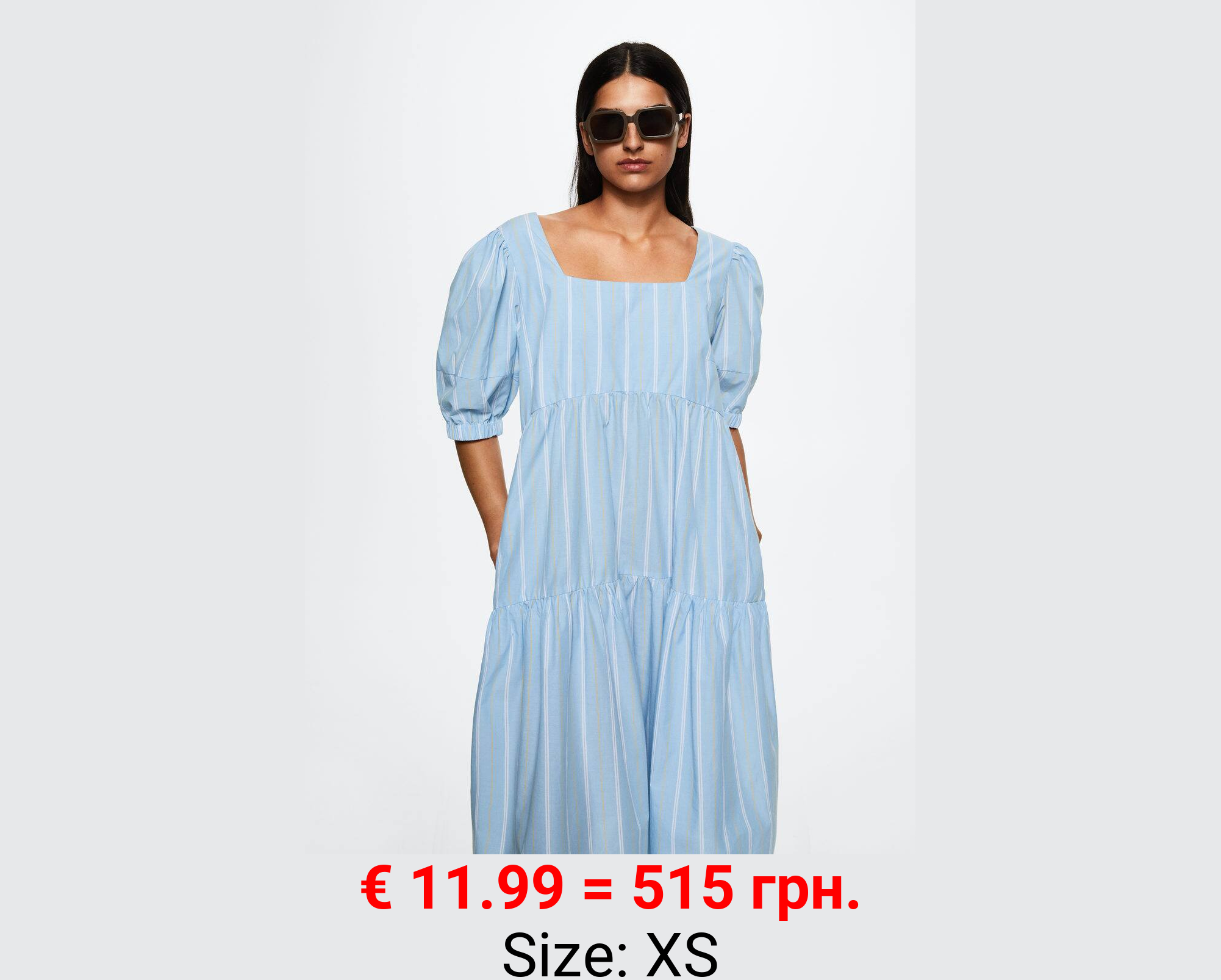 Vestido algodón rayas