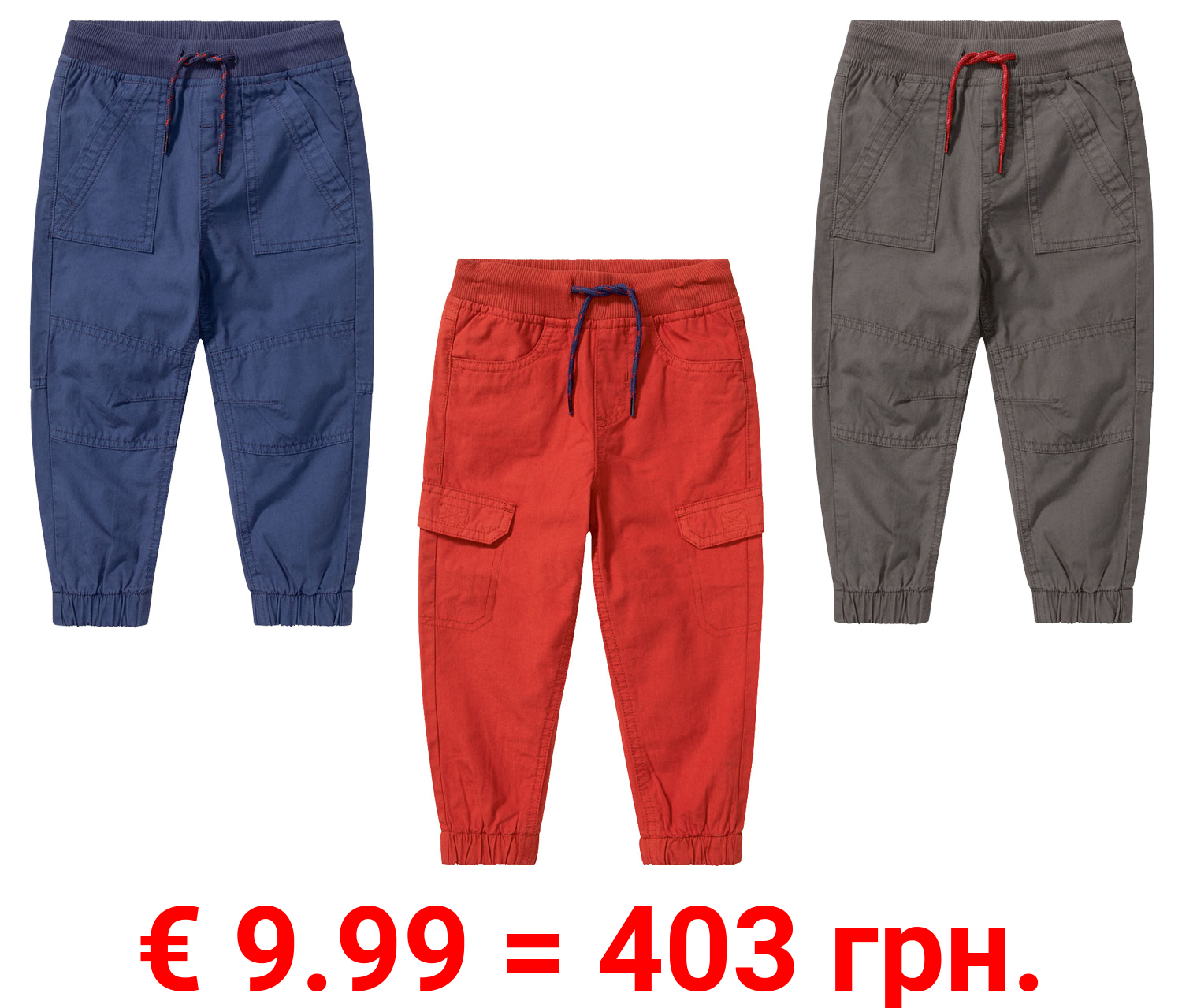 lupilu® Kleinkinder Jungen Thermohose aus reiner Baumwolle