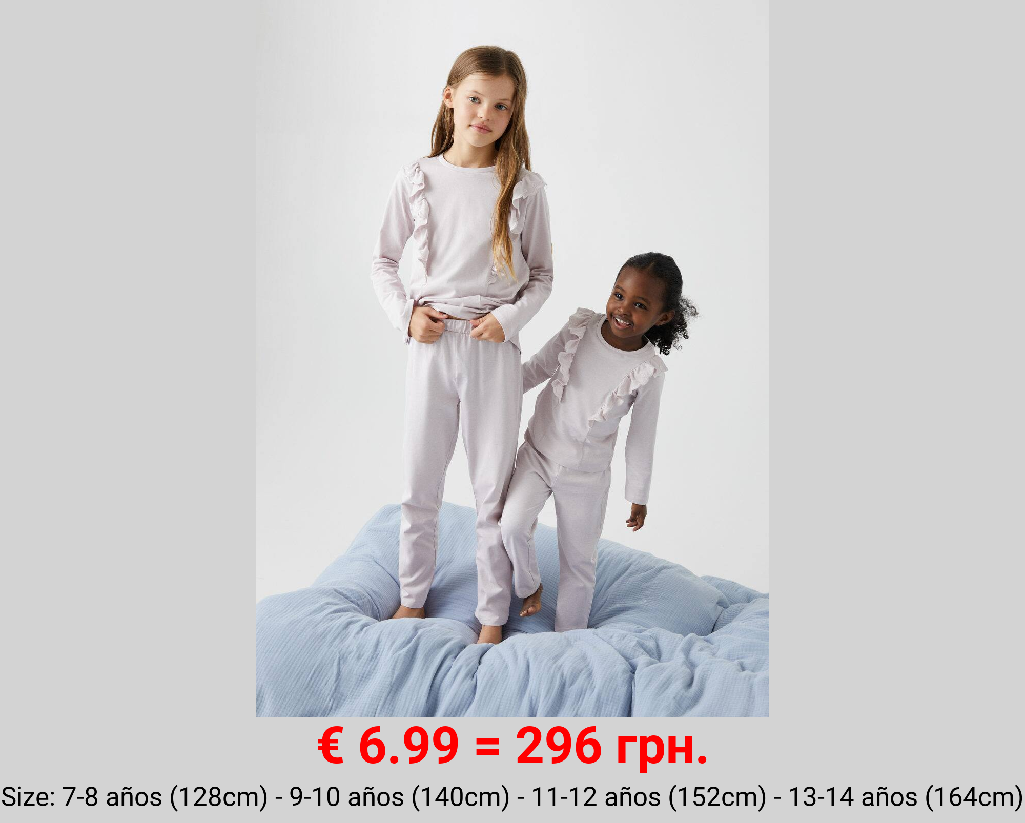 Pijama algodón volantes