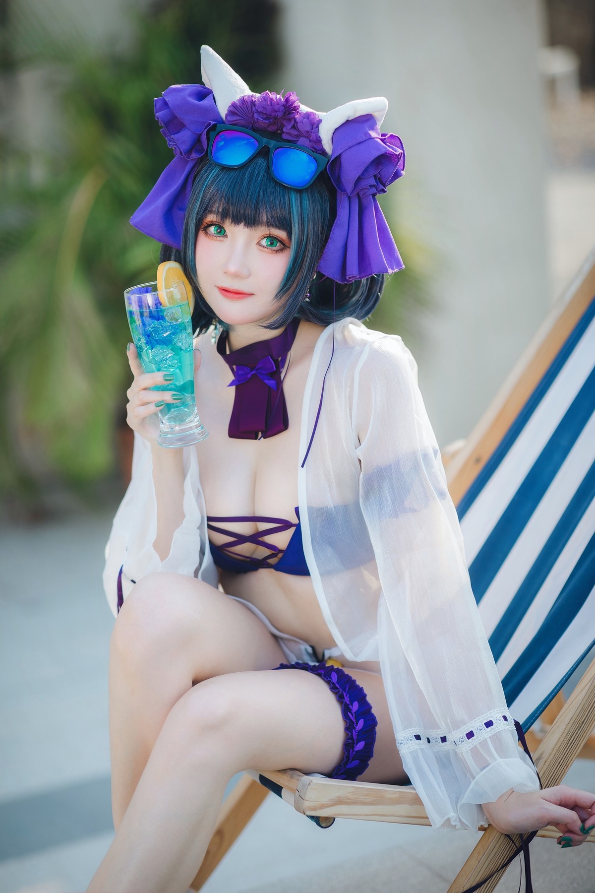 Cosplay 瓜希酱福利 柴郡泳装 25