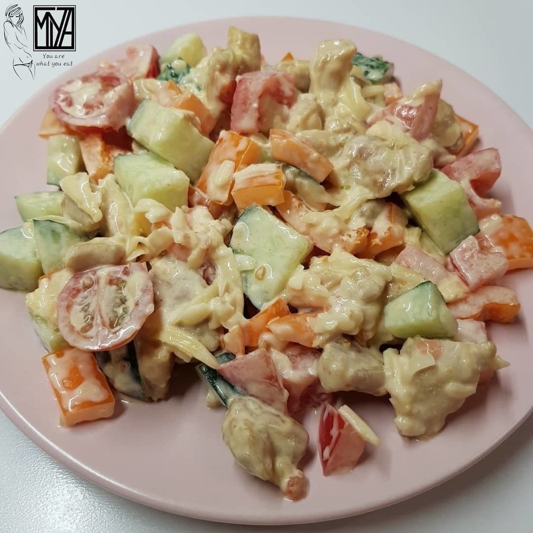 Салат из грудинки курицы