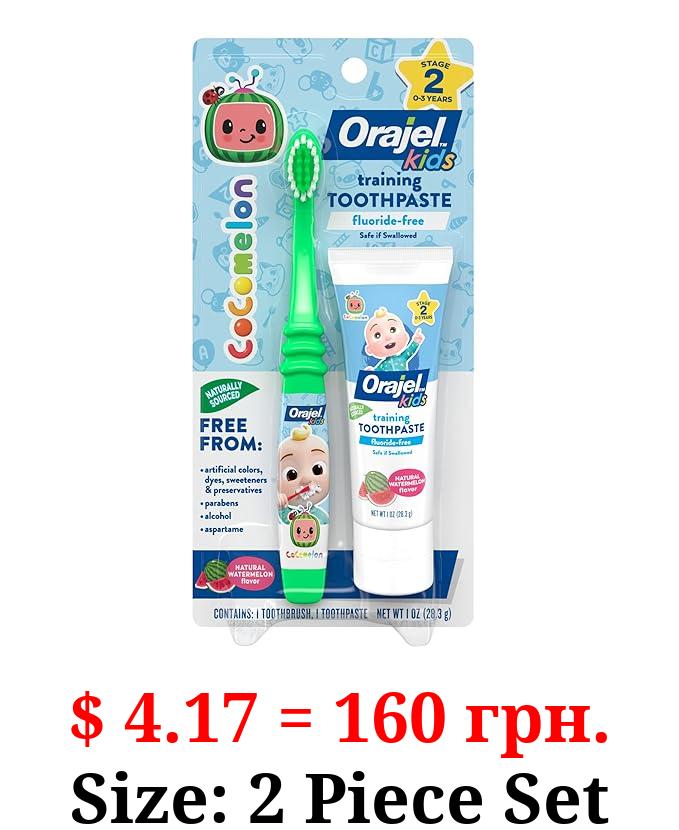 Orajel CoComelon Toddler Battery Powered Training Pack with 1.0oz Paste and Manual Brush