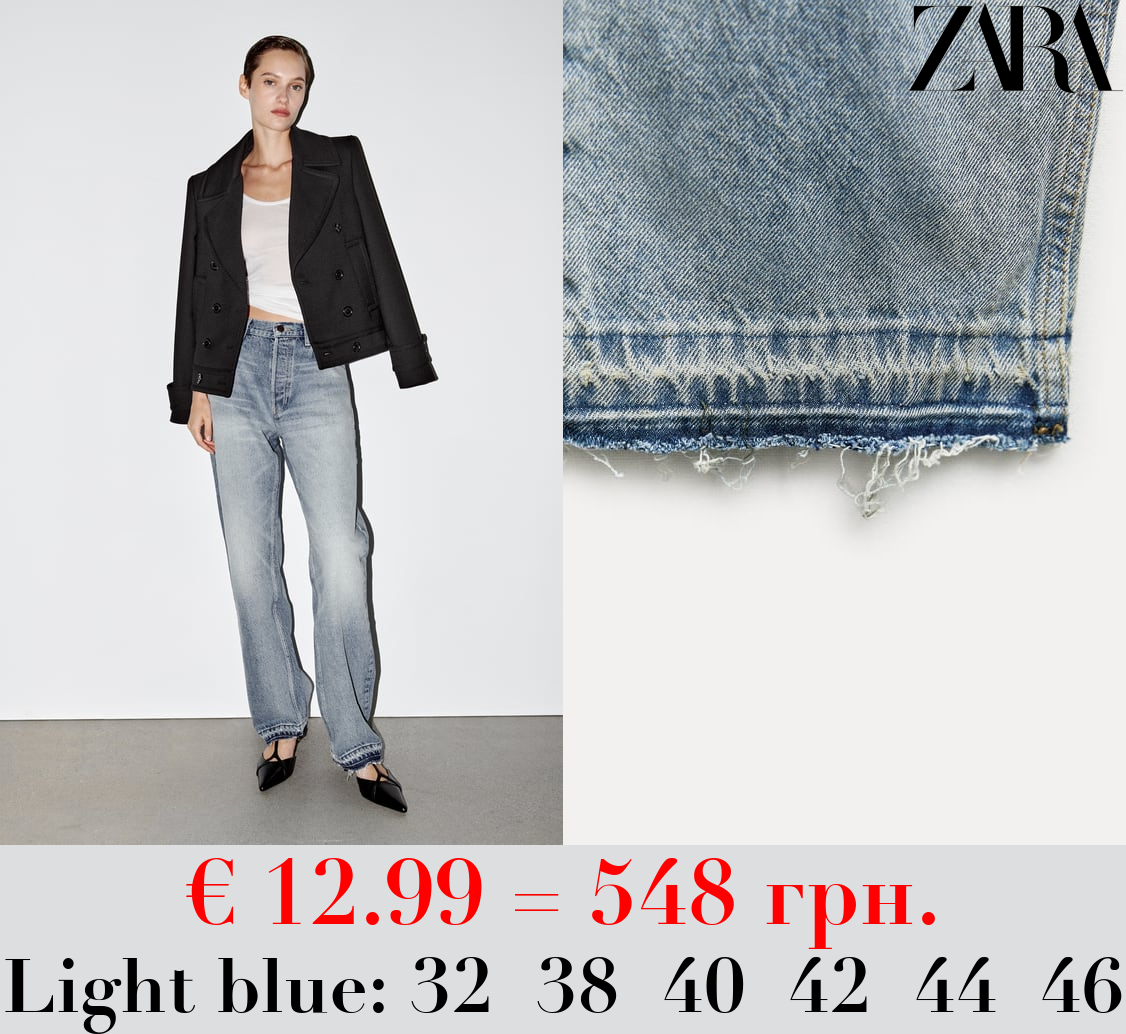 ZW COLLECTION STRAIGHT-LEG MID-RISE JEANS