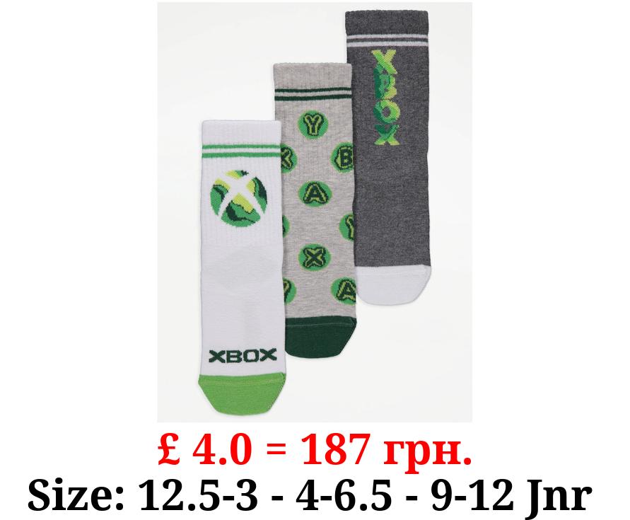Xbox Ribbed Ankle Cotton Rich Socks 3 Pack