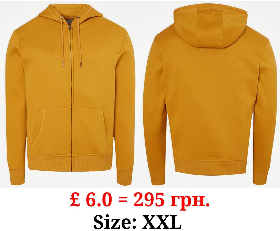 Ochre Zip Up Hoodie