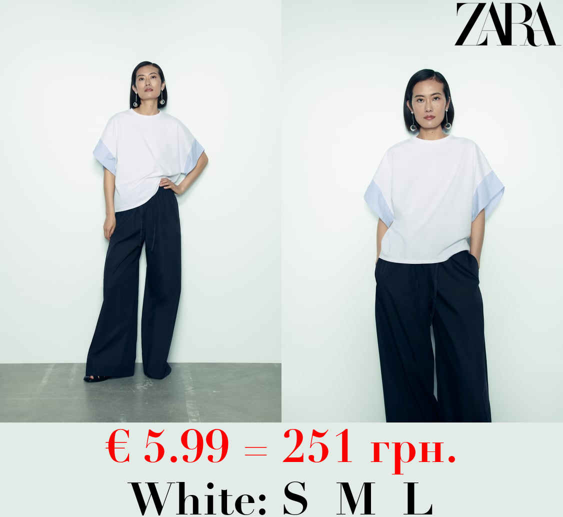 COMBINED POPLIN T-SHIRT