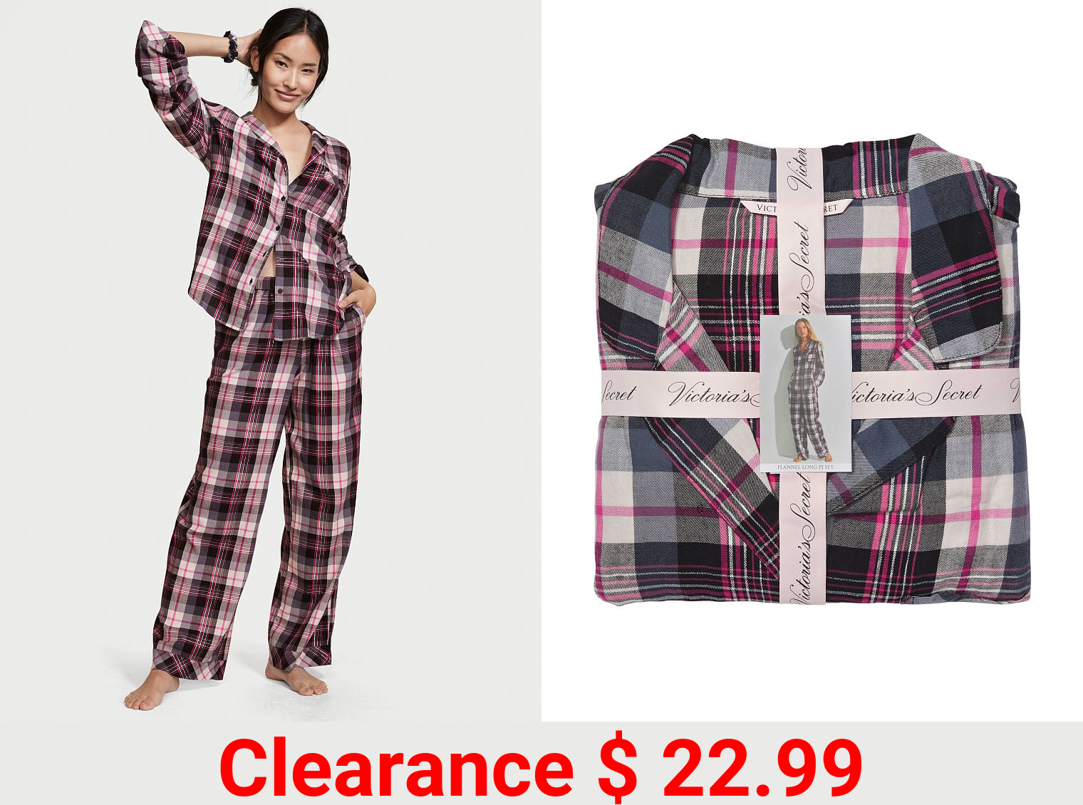 Flannel Long Pajama Set
