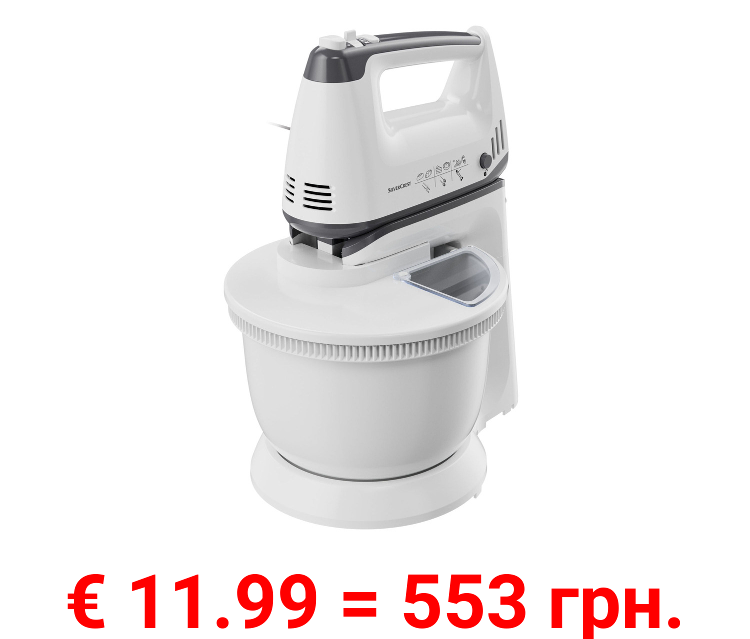 SILVERCREST® KITCHEN TOOLS Handmixer SHMS 300 C2 mit Schüssel und Spritzschutz