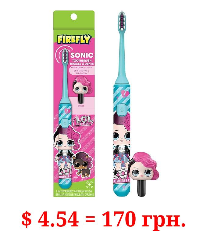 FIREFLY L.O.L. Surprise! Sonic Toothbrush with 3D Toothbrush Cover, Soft, Ages 3+