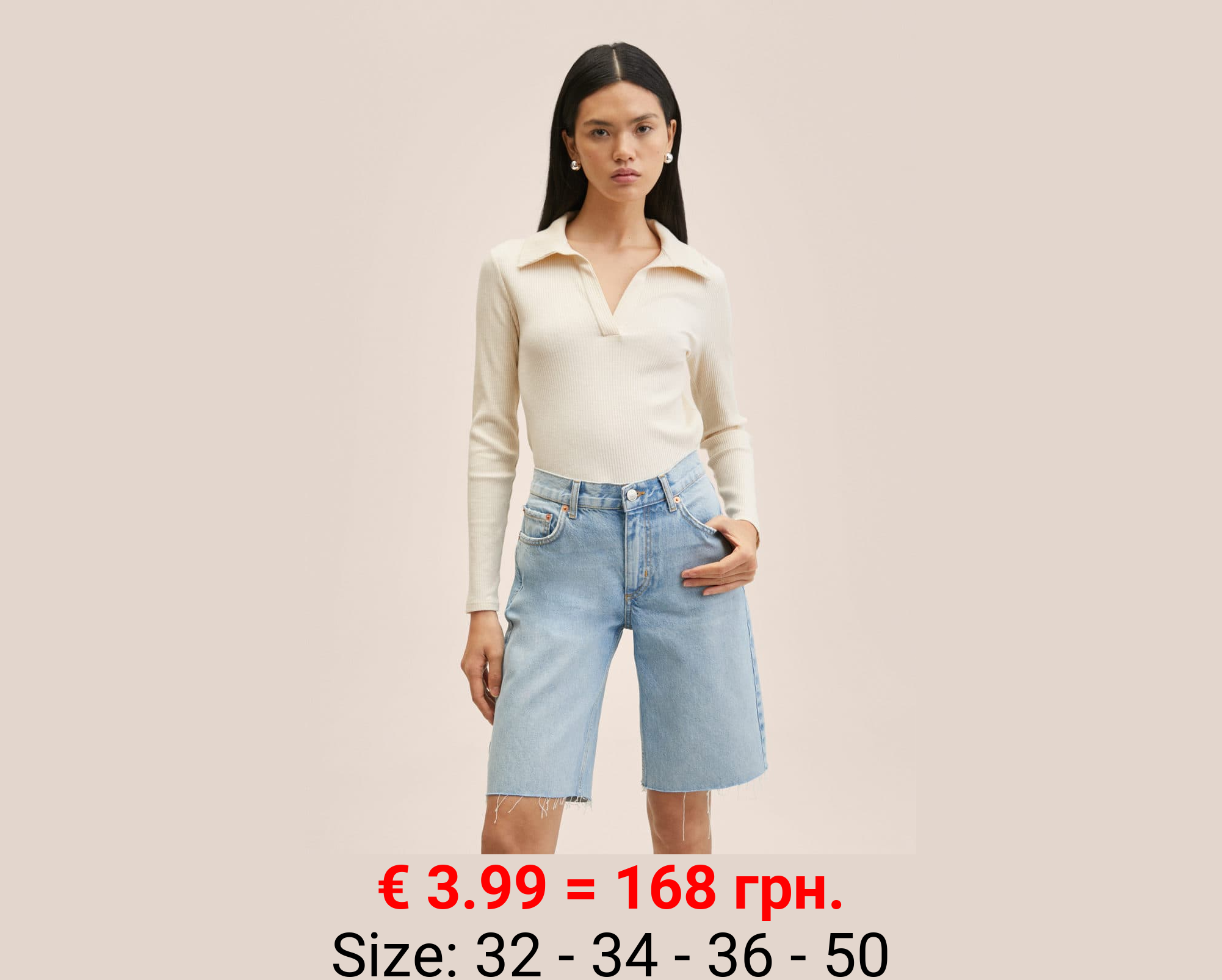 Bermudas vaqueras bajo deshilachado