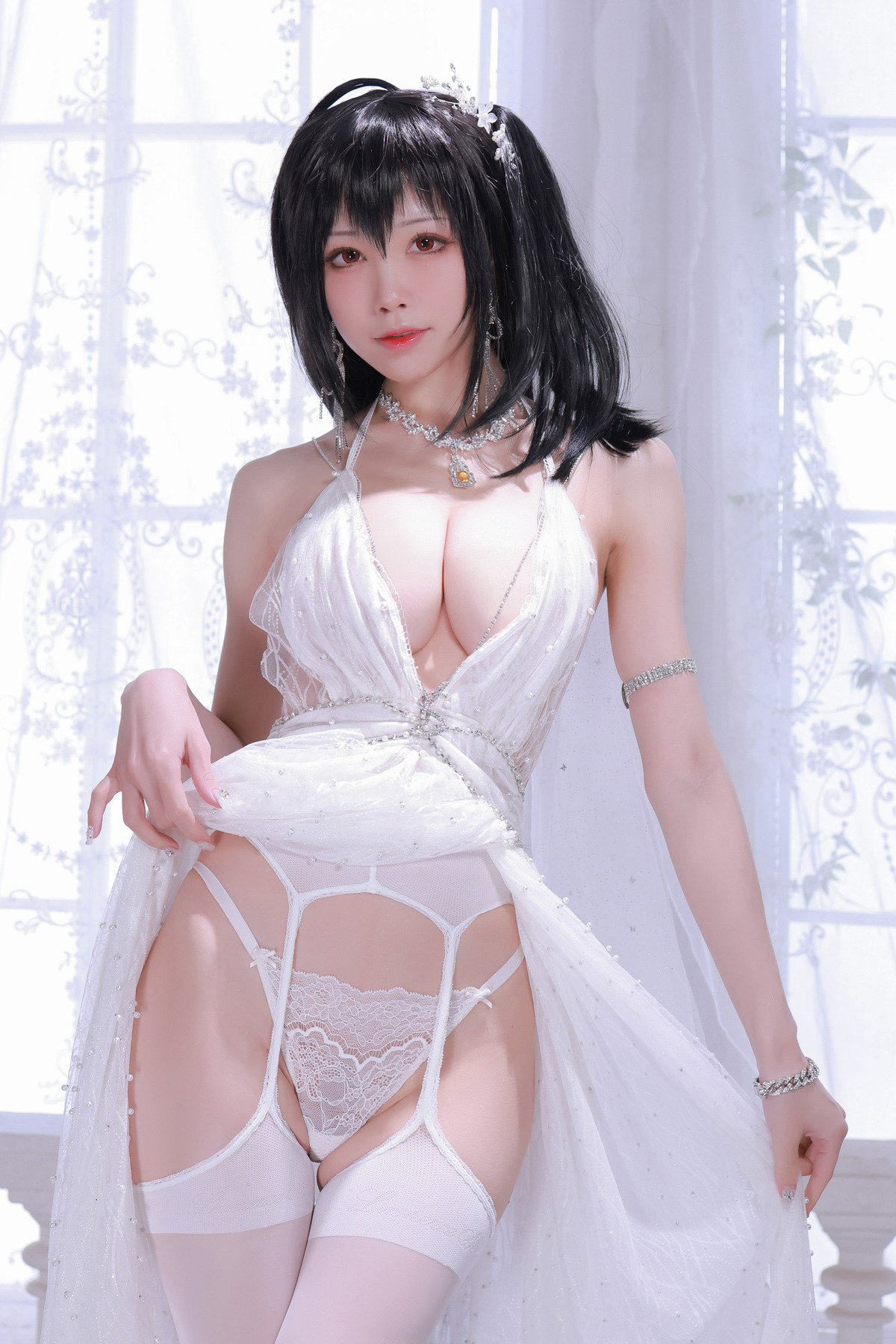 水淼aqua Cosplay 大凤婚纱 34