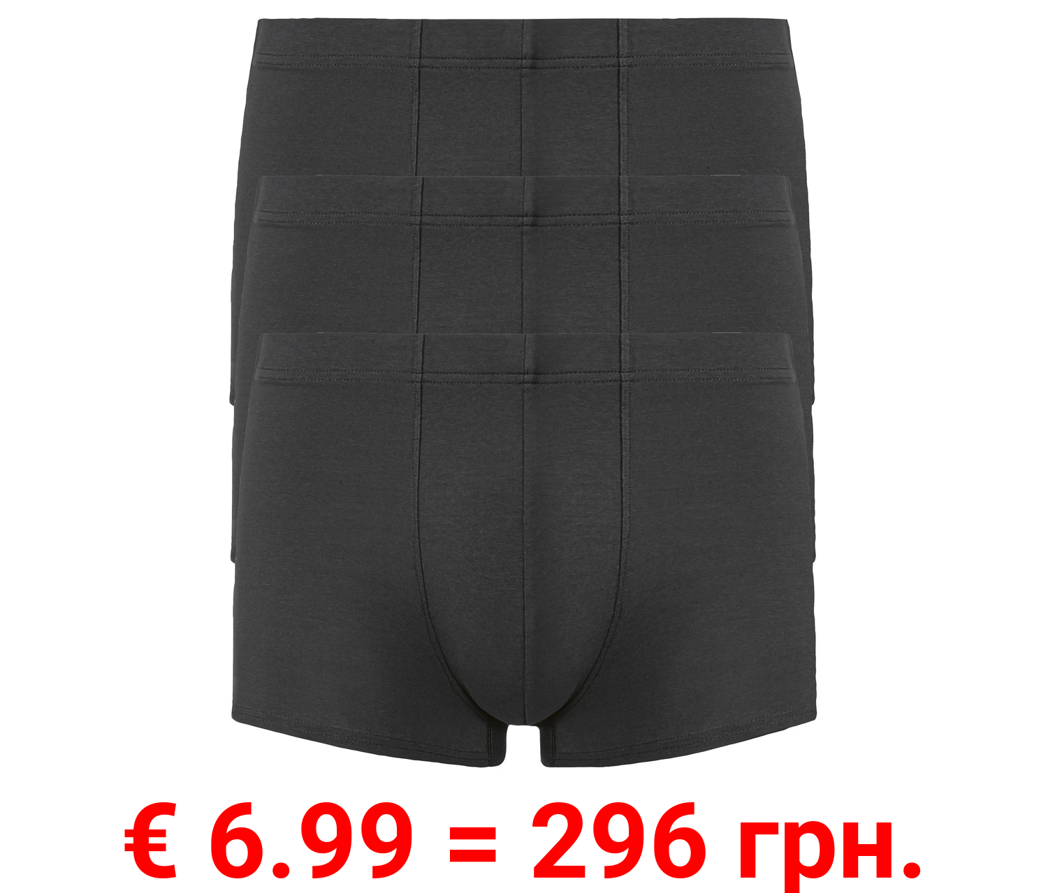 LIVERGY® Herren Boxer, 3 Stück, mit hohem Bio-Baumwollanteil