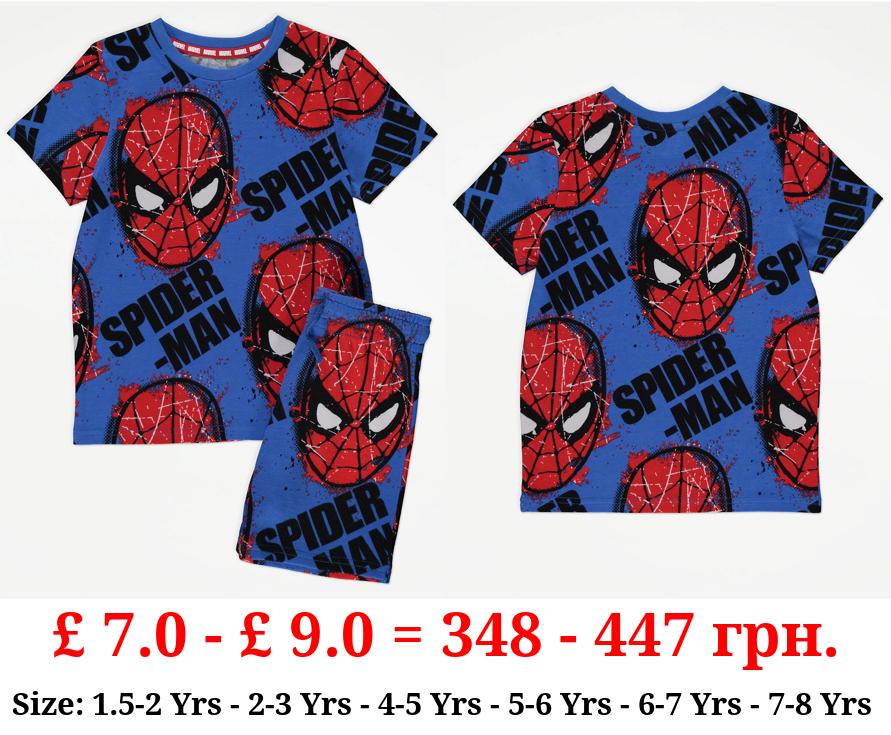 Marvel Spider-Man Blue T-Shirt and Shorts Outfit