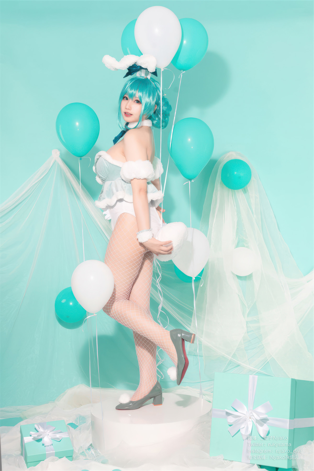 Cosplay Nyako喵子 初音白兔 23