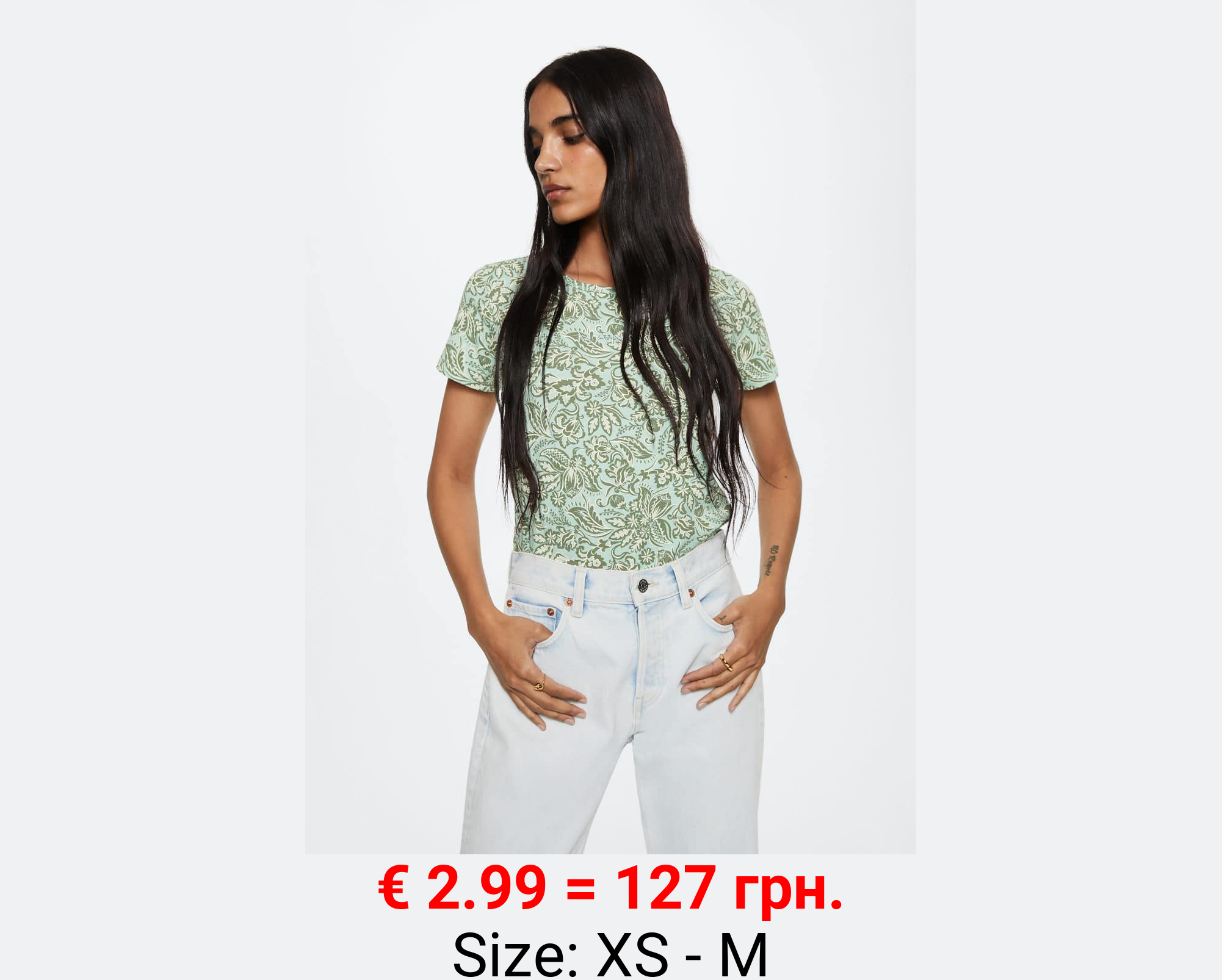 Camiseta estampada logo bordado