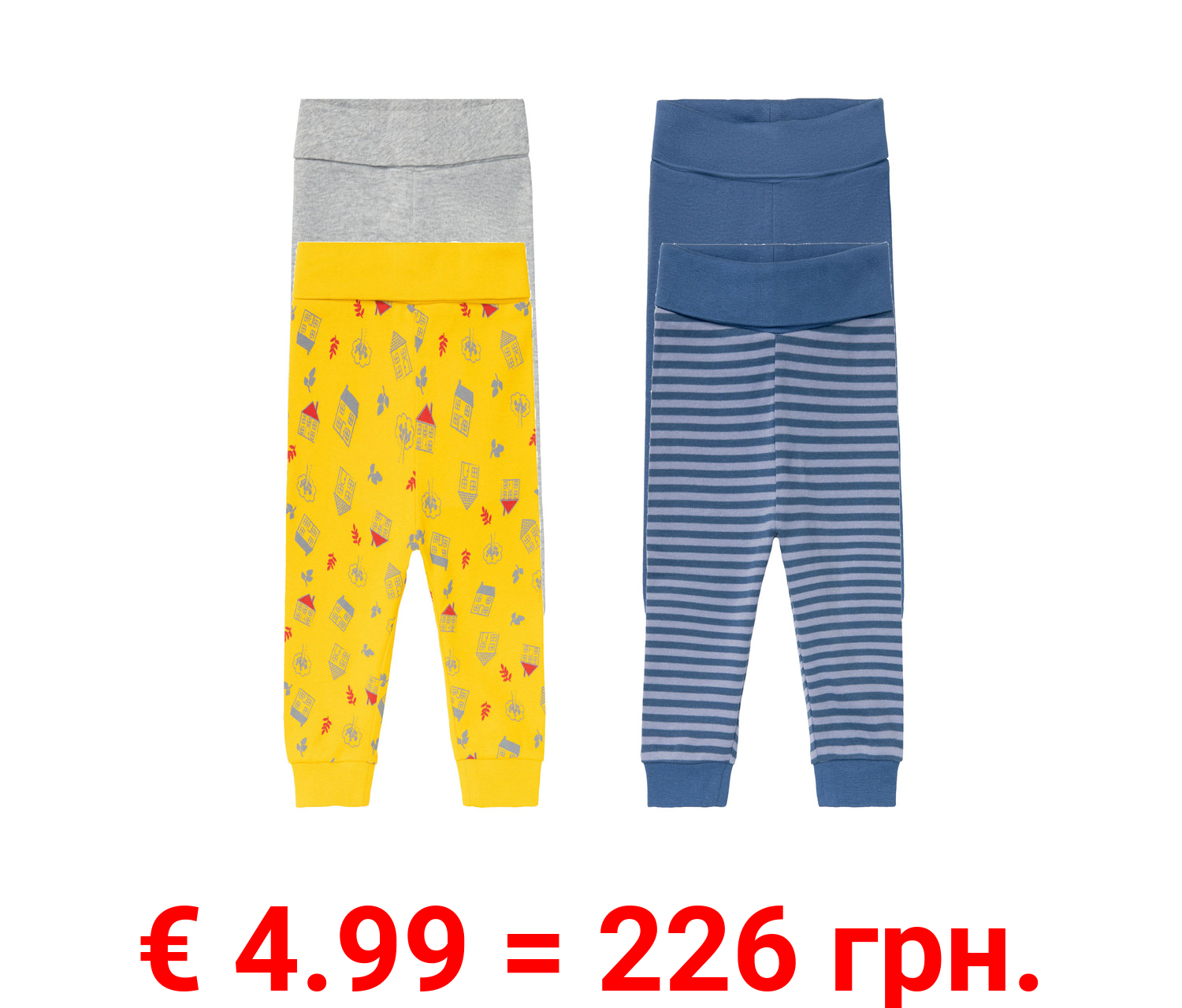 lupilu® Baby Jogginghose, 2 Stück, mit hohem Bio-Baumwollanteil