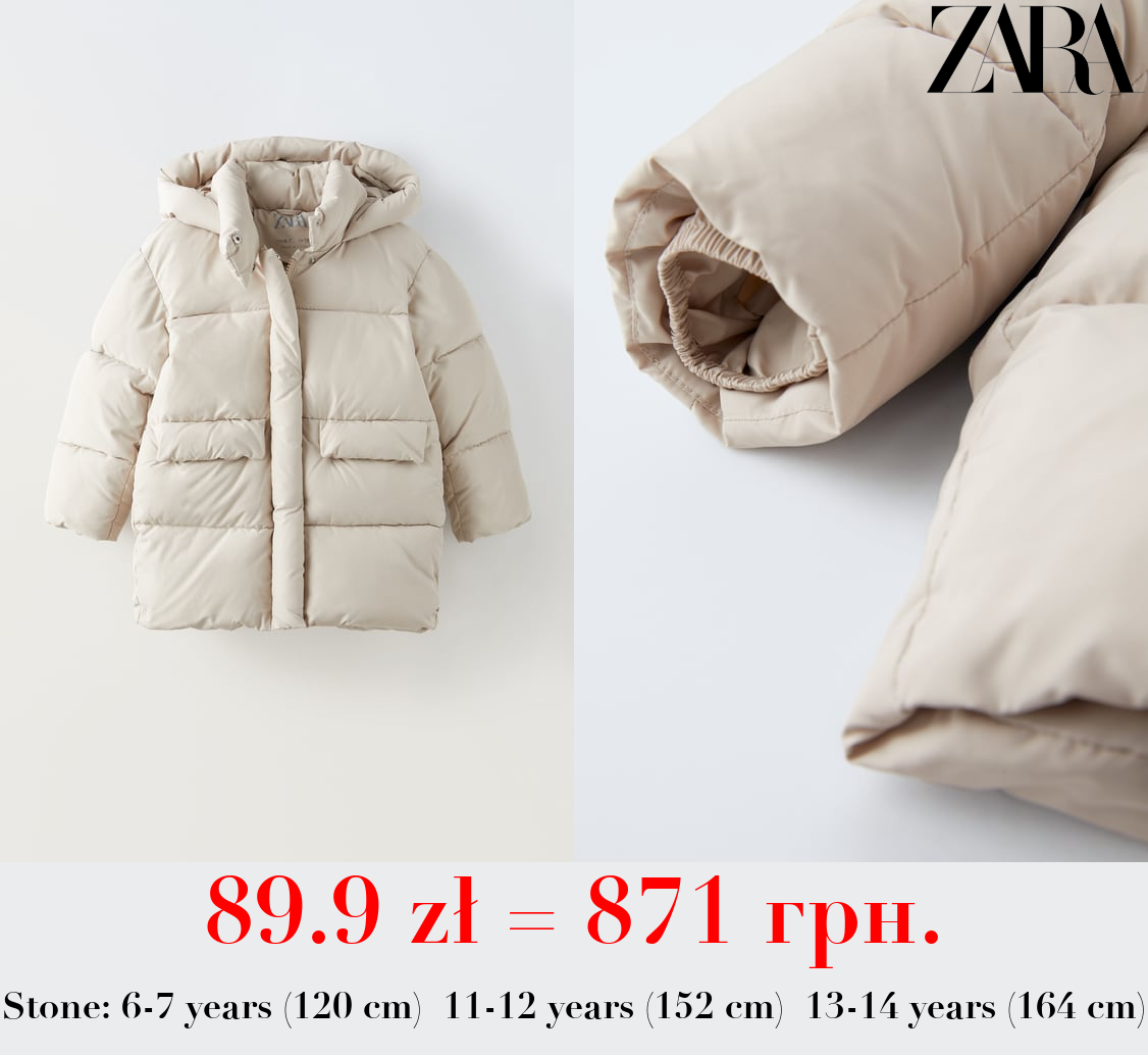 QUILTED COAT WITH FLAPS