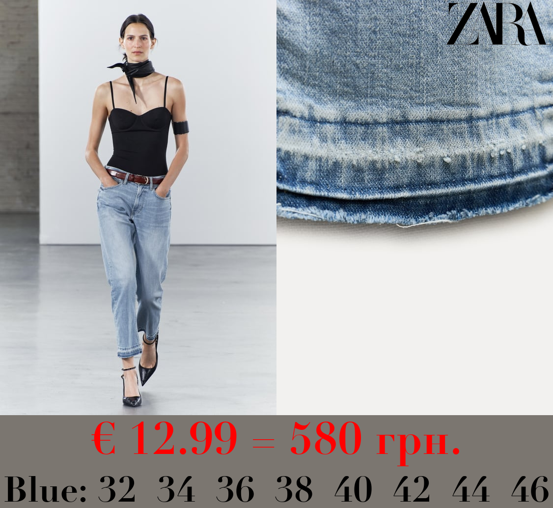 ZW COLLECTION SLIM RELAXED FIT MID-RISE JEANS
