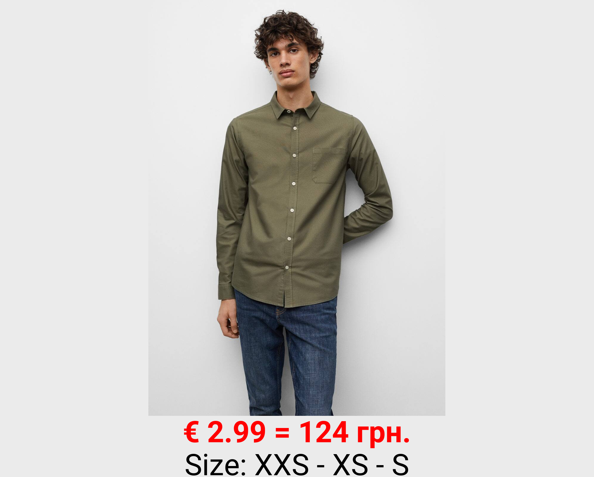 Camisa regular fit algodón