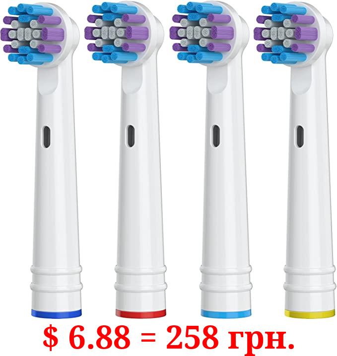 Replacement Toothbrush Heads for Oral-B, 4 Pack Replacement Heads Compatible with Oral B Braun Electric Toothbrush