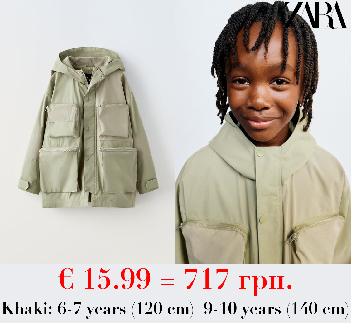 TRUE NEUTRALS MULTI-POCKET HOODED PARKA