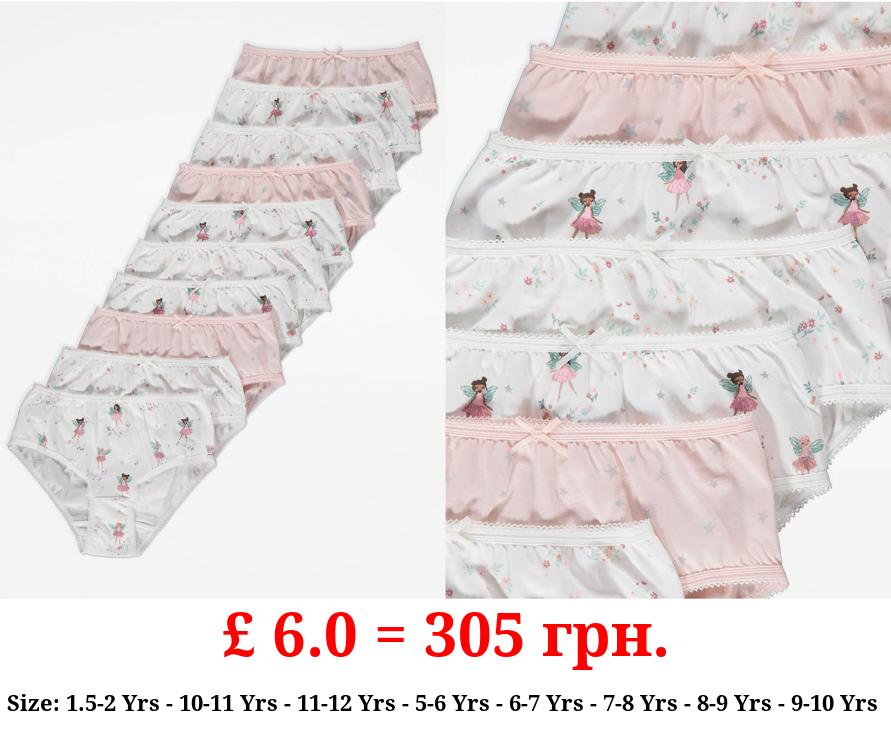 Fairy Floral Briefs 10 Pack
