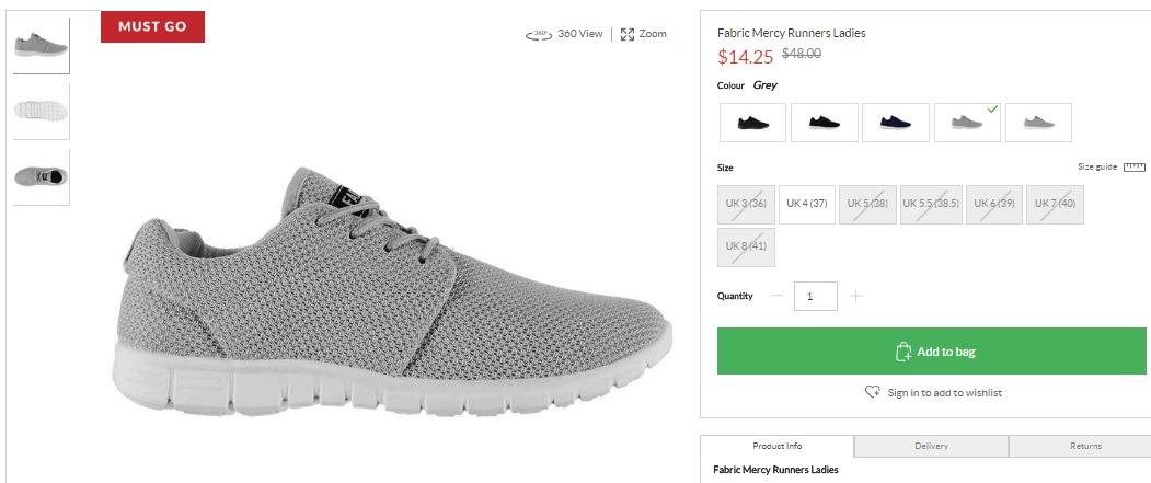 fabric mercy runners ladies