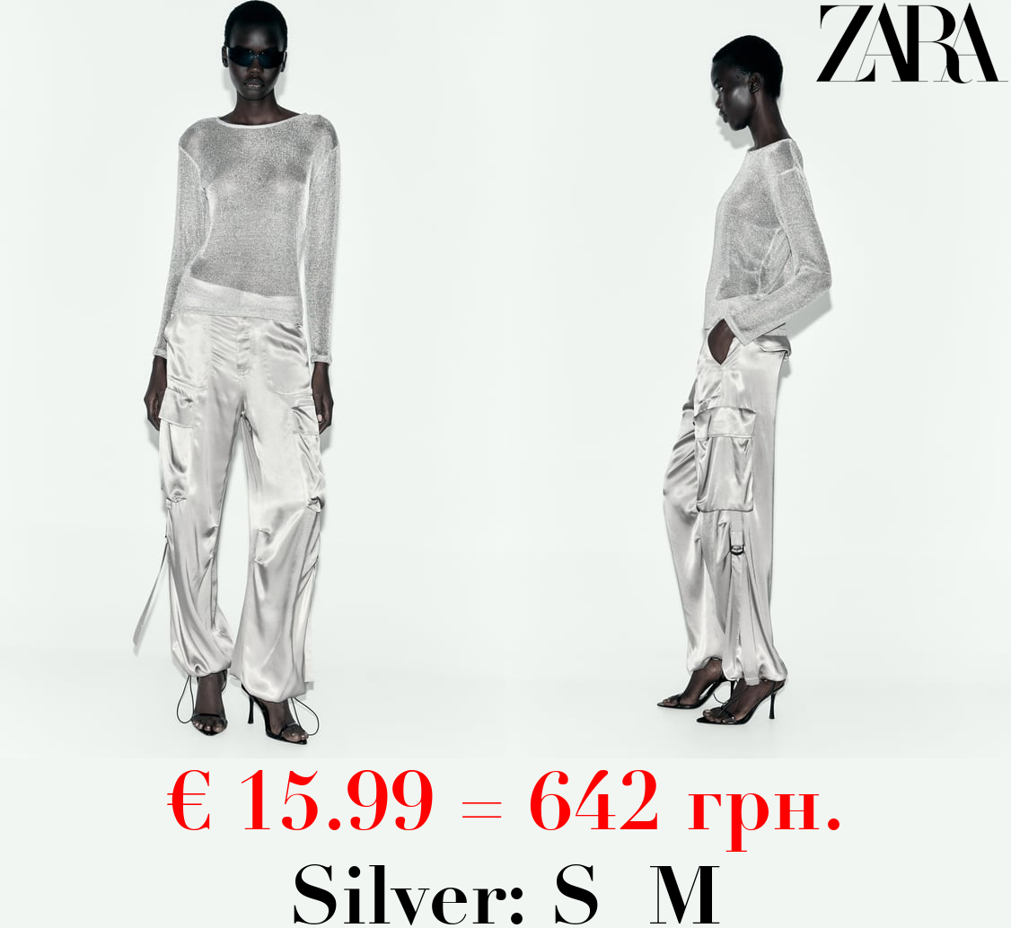 METALLIC THREAD MESH TOP