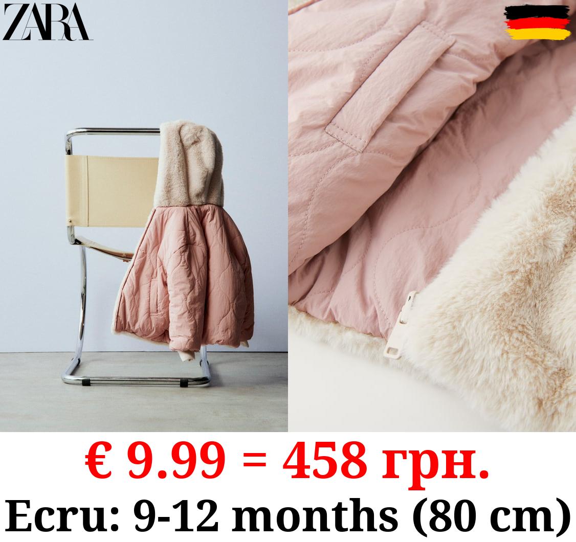 REVERSIBLE FAUX FUR JACKET