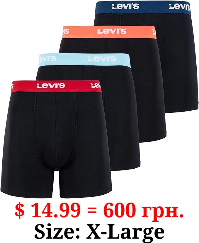 Levi's Mens Underwear Microfiber Boxer Brief for Men Ultra Soft 4 Pack