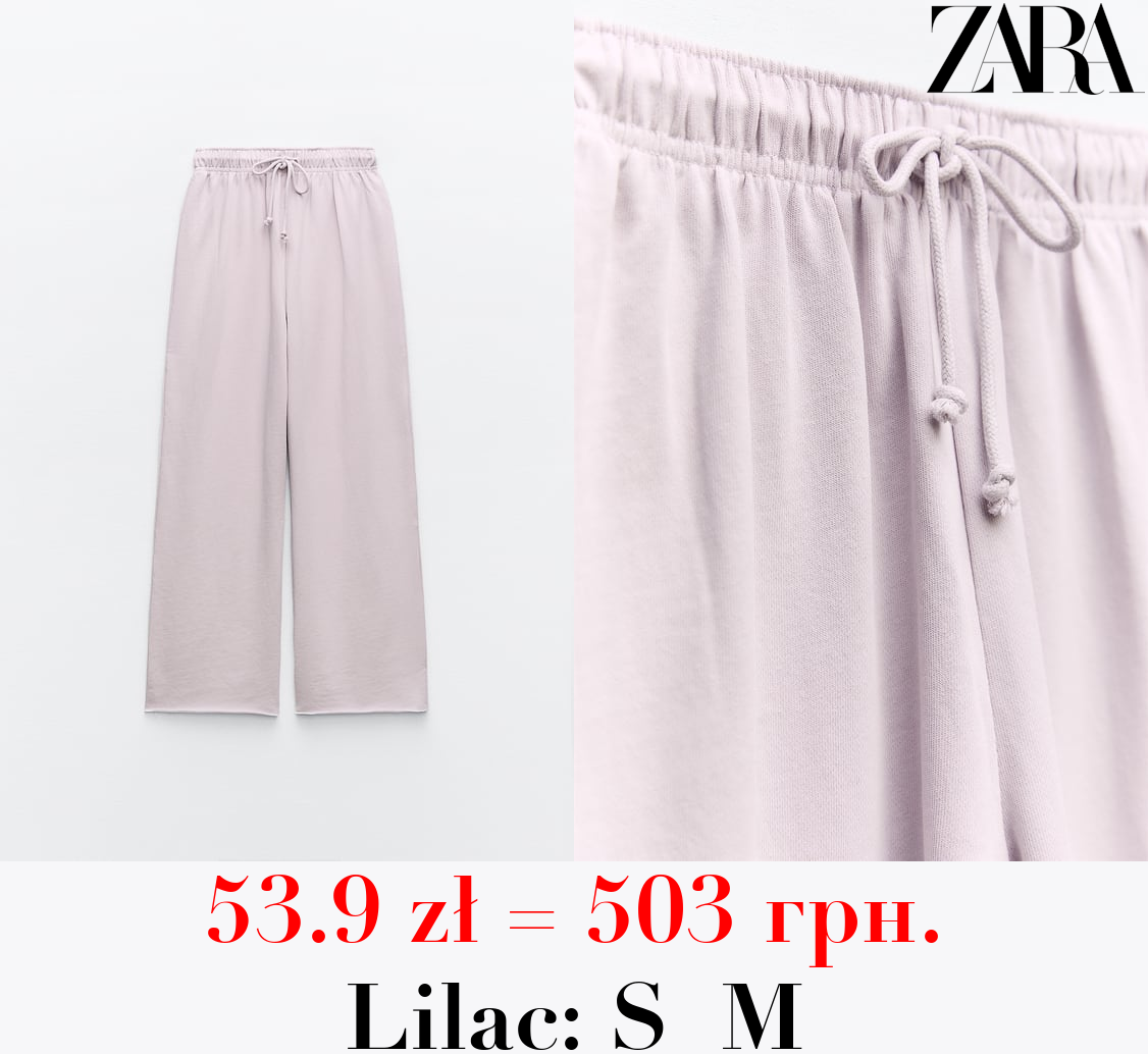 FADED-EFFECT PLUSH TROUSERS