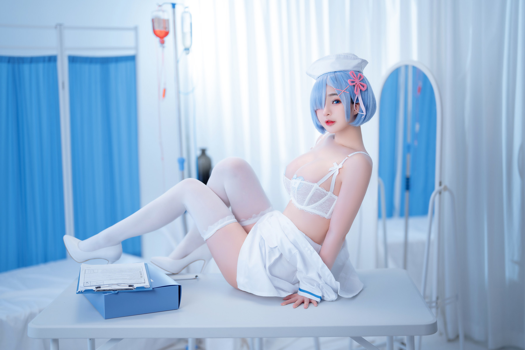桜井宁宁 Cosplay 雷姆护士 Nurse Rem 27