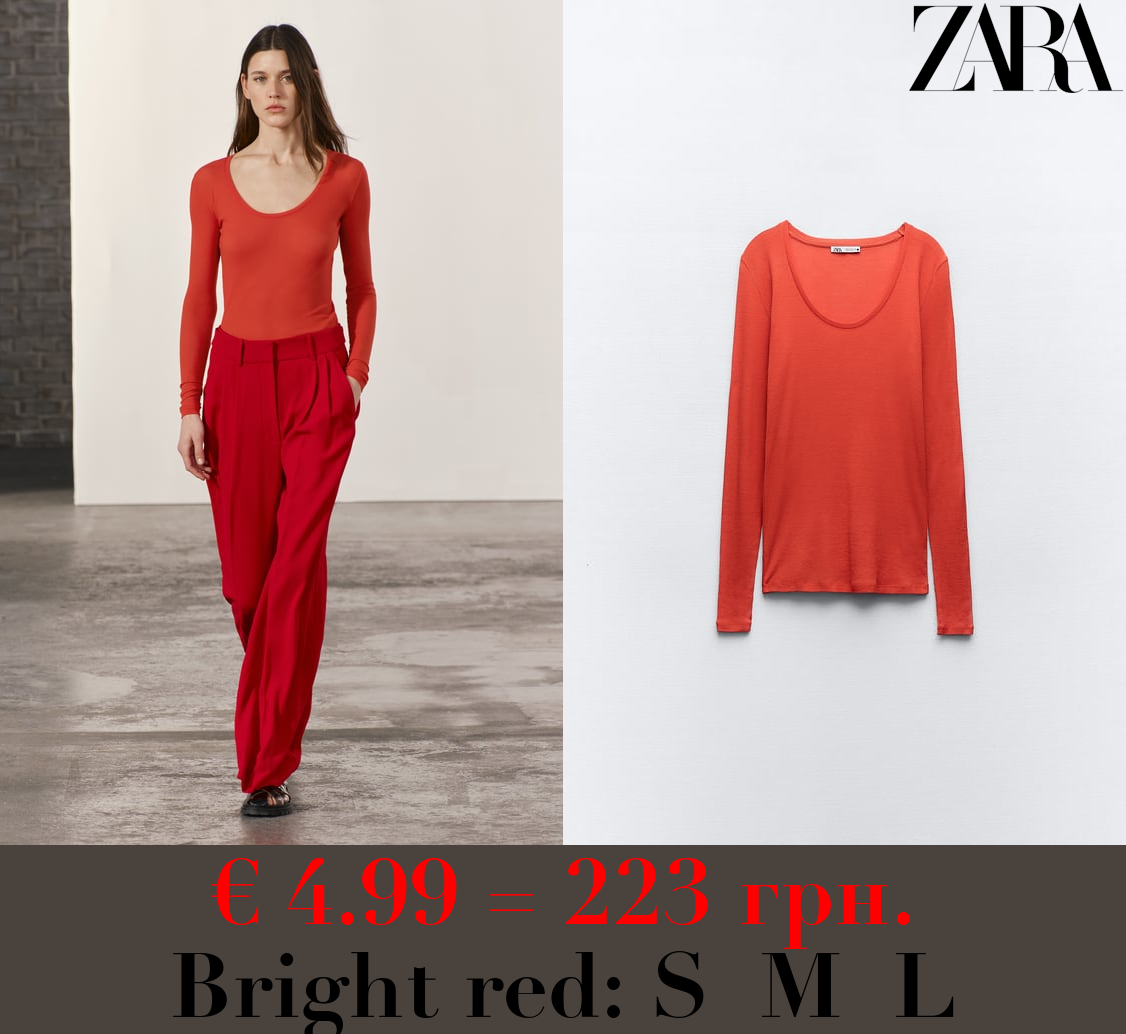 SEMI-SHEER MICRO-RIBBED TOP