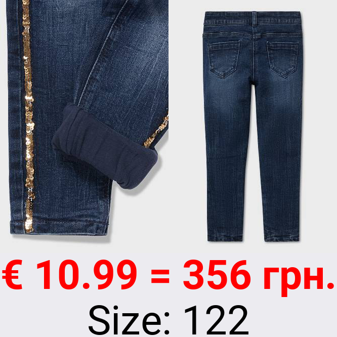 Skinny Jeans - Thermojeans - Glanz-Effekt