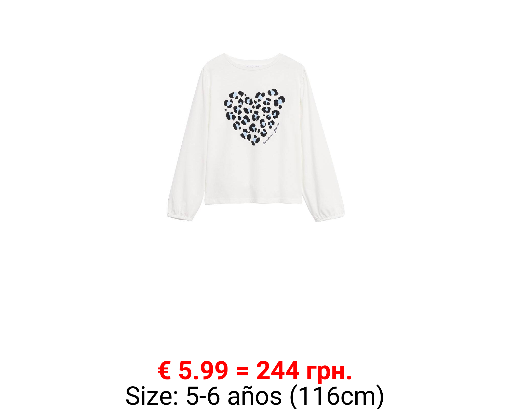 Camiseta manga larga estampada