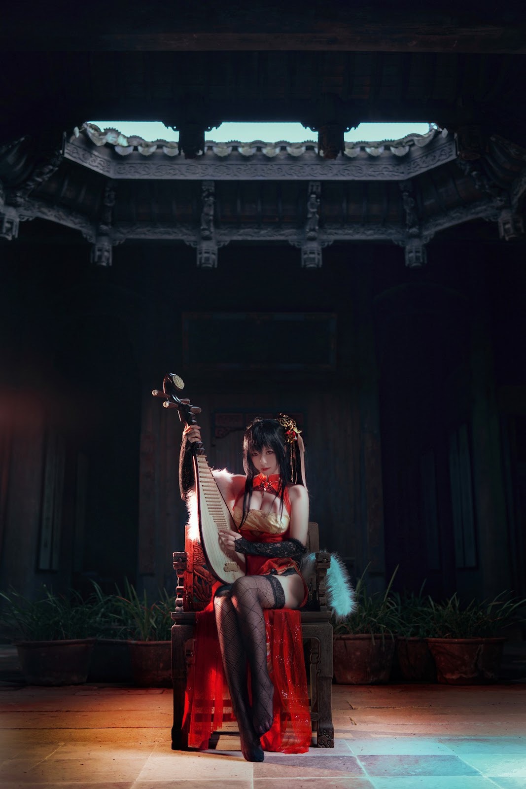 Cosplay 半半子 大凤旗袍 4