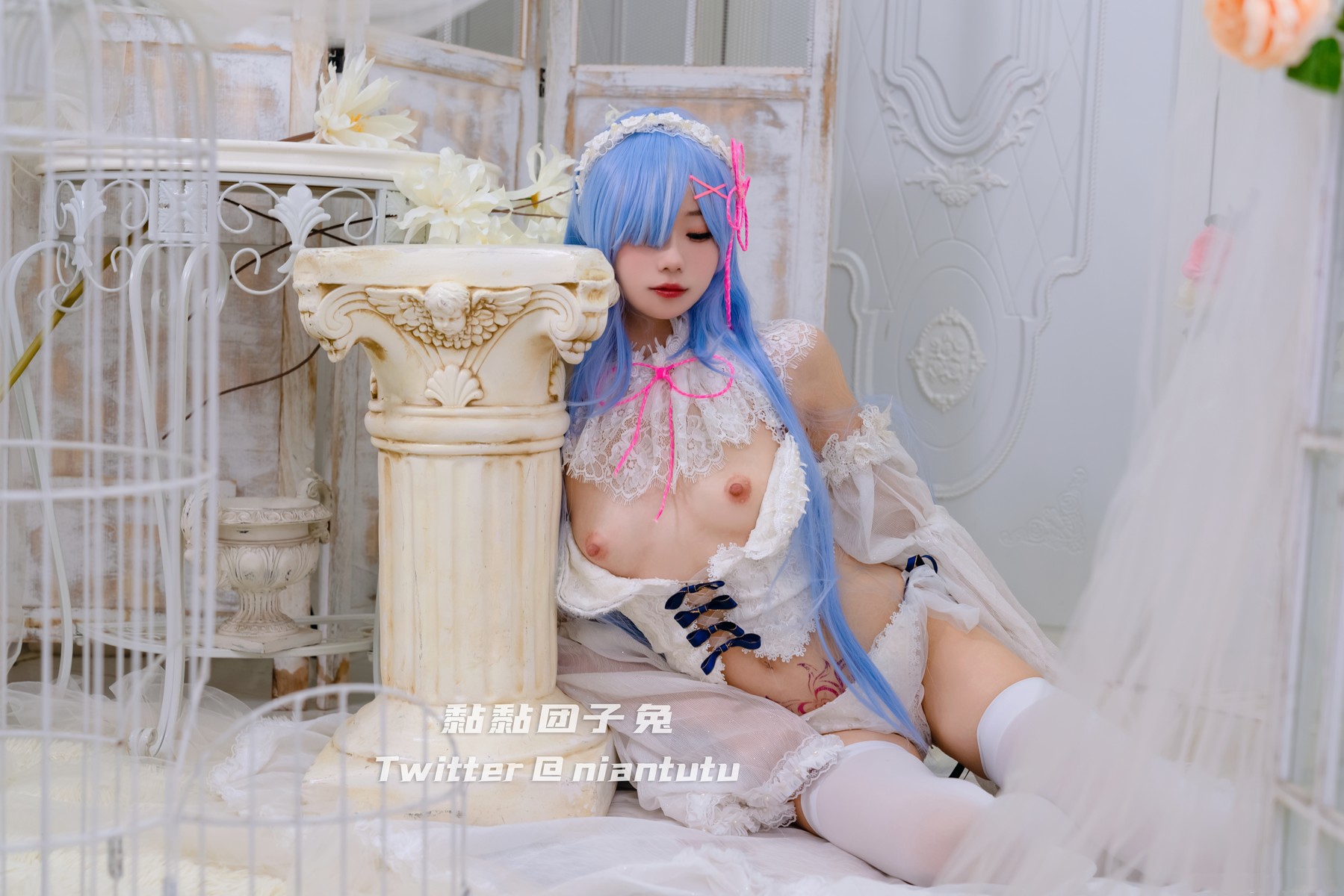 Cosplay 黏黏团子兔 长发蕾姆 20