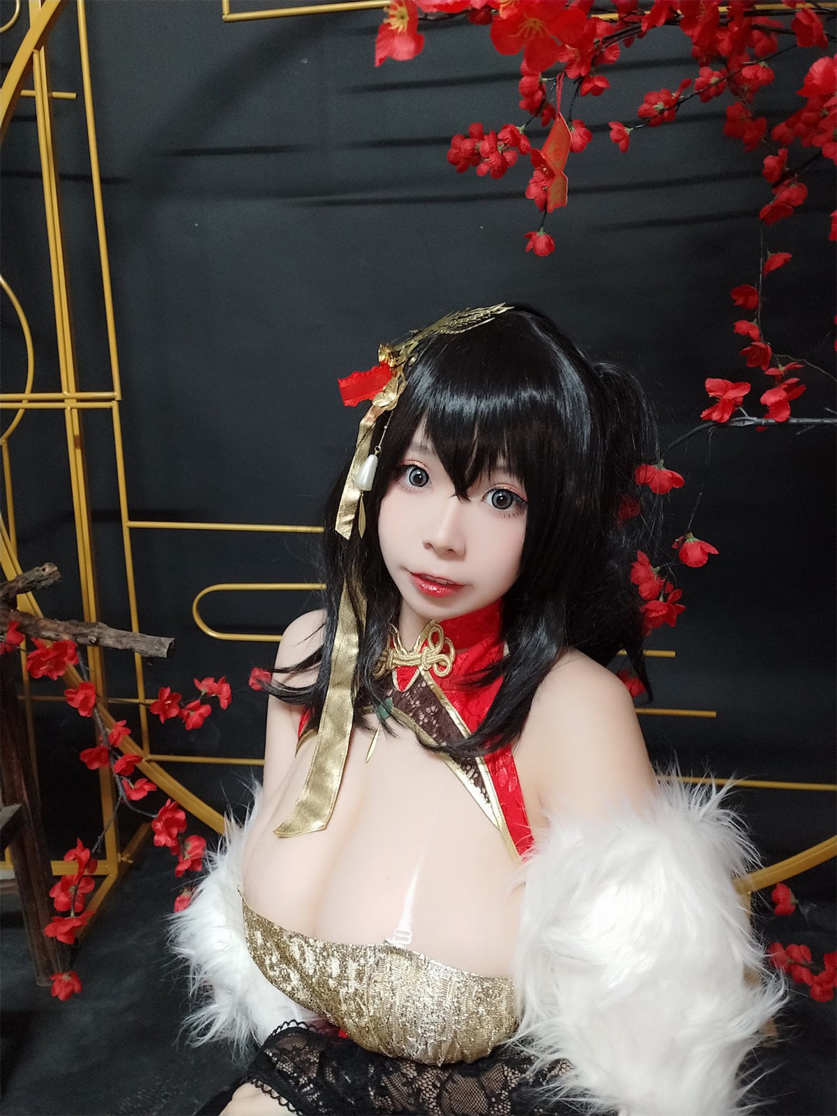 Cosplay 自闭颜球球 无颜小天使wy 碧蓝航线 大凤红旗袍 34