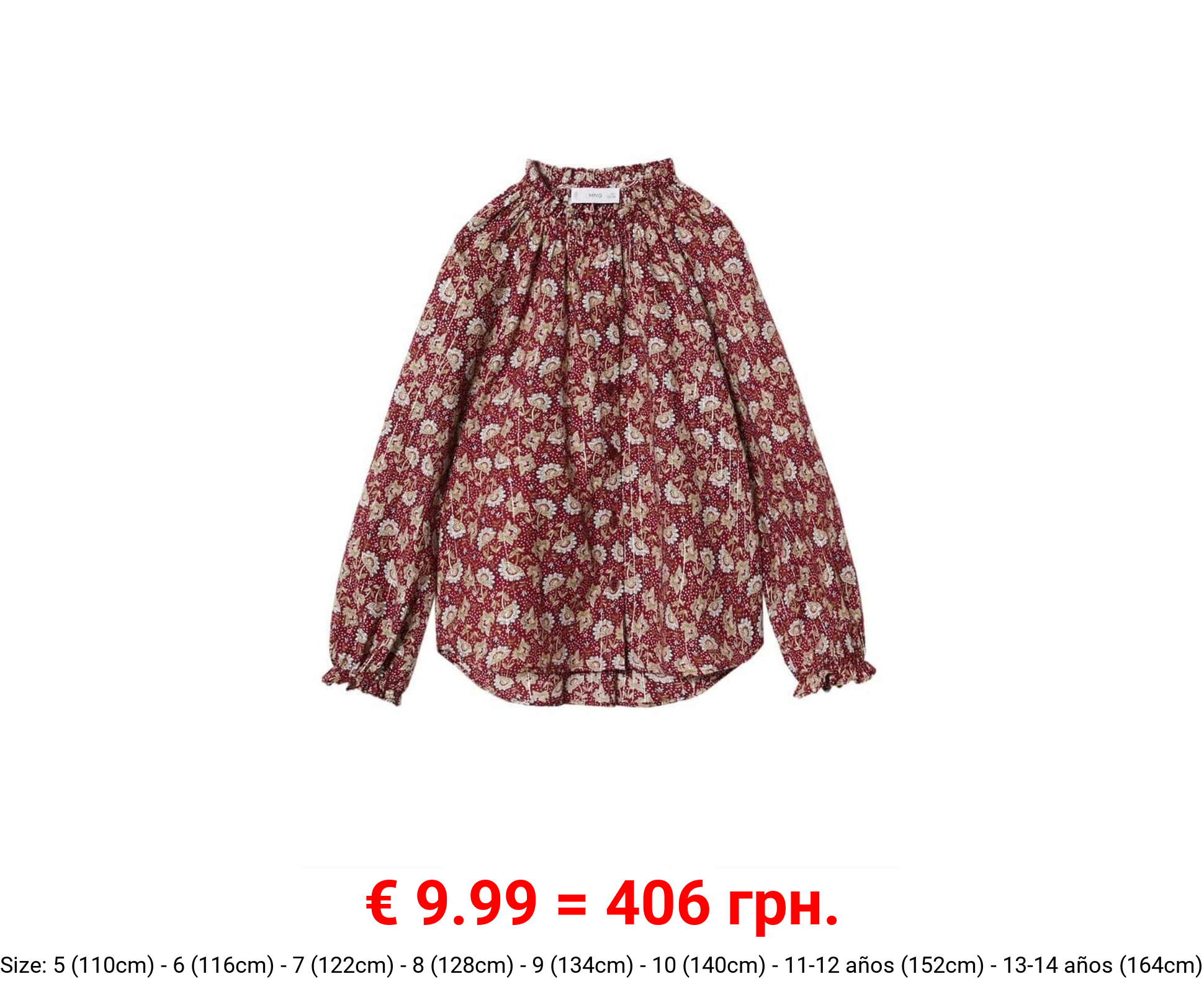 Blusa floral algodón